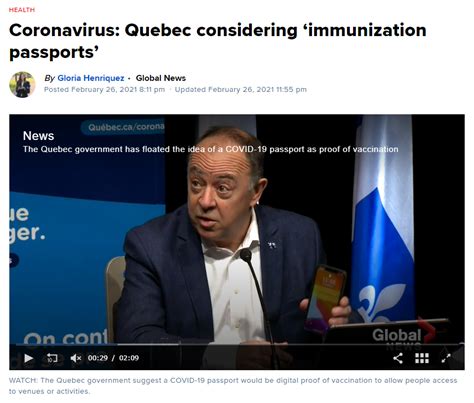 Golfer killed in erin during saturday night's storm. Coronavirus: Quebec considering 'immunization passports ...