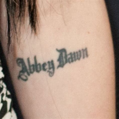 The singer and the hills star got lightning bolt designs at the mario barth king ink parlour at the mirage hotel in las vegas on saturday night. Avril Lavigne's "Abbey Dawn" Elbow Tattoo | Steal Her Style
