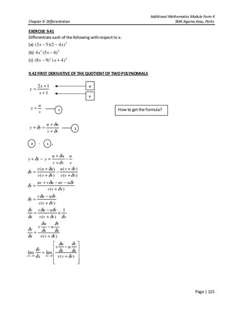 Additional mathematics form 4 chapter 1 (pdf). Chapter 9- Differentiation Add Maths Form 4 SPM