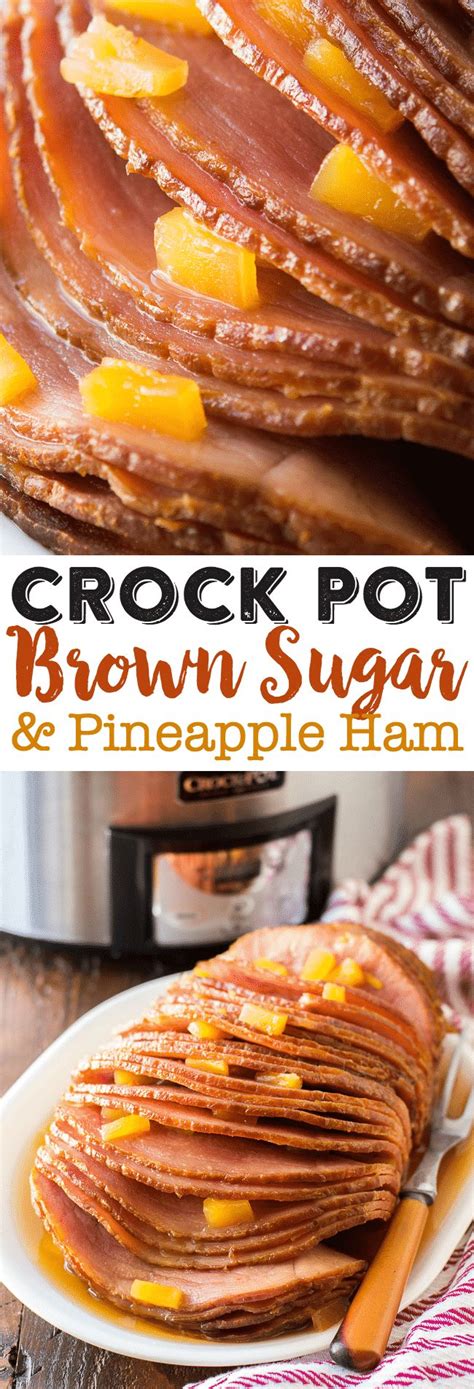 We add a tasty honey mustard glaze to take it to the next. Crock Pot Brown Sugar Pineapple Ham | Recipe (With images ...