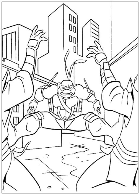 Raphael coloring page © 2008 c.m.w. Coloring page - Rafael in a battle