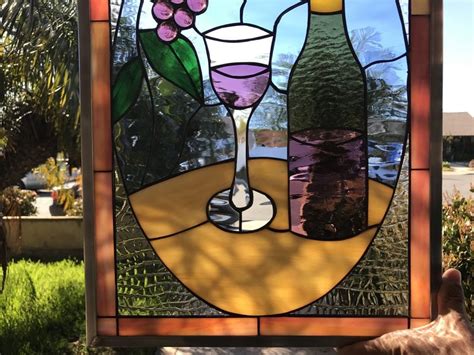 Check spelling or type a new query. Lovely Stained Glass Wine Bottle & Jeweled Grapes