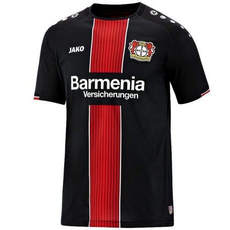 Der fc bayern ist unter der woche in der bundesliga gegen bayer weltfußballer robert lewandowski steht bayern münchen auch gegen bayer leverkusen wohl nicht zur verfügung. Bayer Leverkusen Home Football shirt 2018/19 - Jako ...