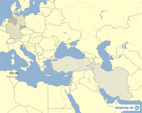 Der größte wunsch ist es dann: Deutschland, Türkei, Iran von Curom - Landkarte für ...