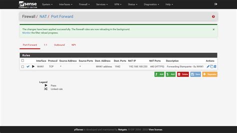 I want it to have a fixed ip address so i have ipaddress staticip(192, 168, nn, 65); Port forwarding - non funziona | Netgate Forum