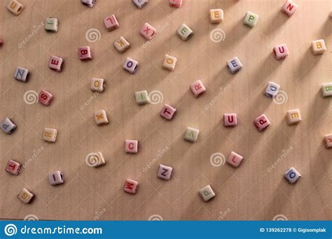 November 14 is children`s day. Photo Random Color And Position Of Alphabet Plastic Cube ...