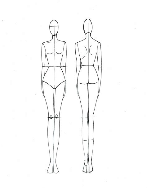 A brand new way to find your own best looks. Fashion Drawing Template | Fashion design template ...