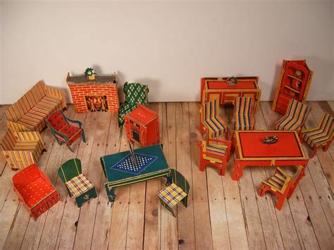 Customize your work shop furniture order. Cardboard Built-Rite Dollhouse Furniture Assortment ...