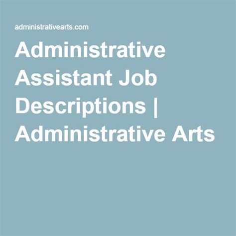 Check spelling or type a new query. Administrative Assistant Job Descriptions | Administrative ...