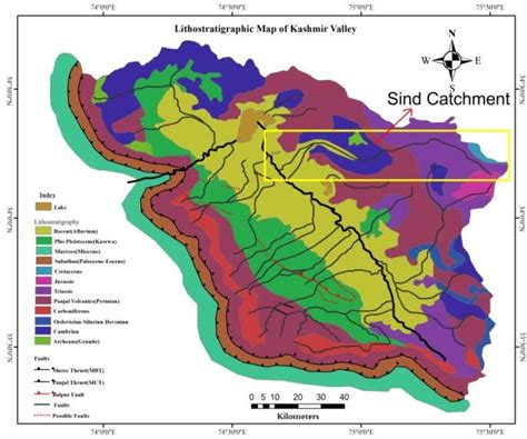 Check spelling or type a new query. Geological map of Kashmir Valley and Sind catchment (yellow box) and... | Download Scientific ...