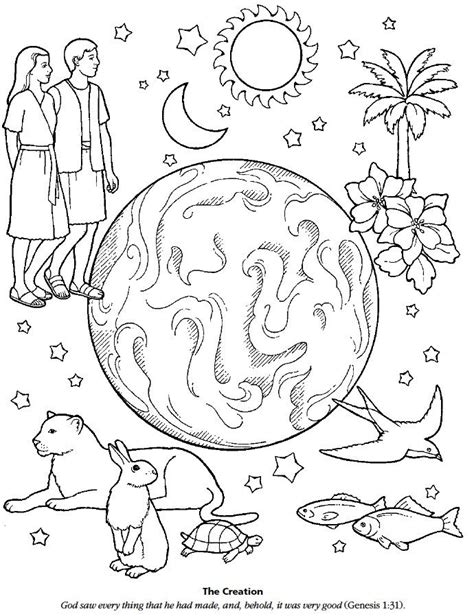 There was nothing on the earth. LDS Games - Color Time - The Creation | Sunday school ...