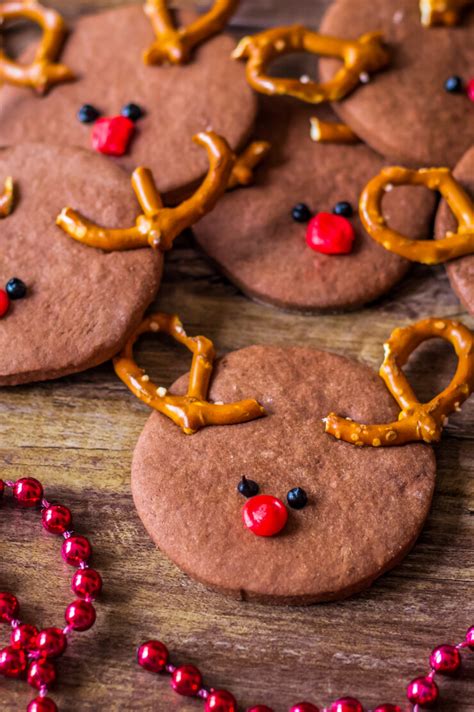 They'd also be great for morning coffee or tea and would make a fabulous gift. Rudolph Chocolate Sugar Cookies - Frugal Mom Eh!