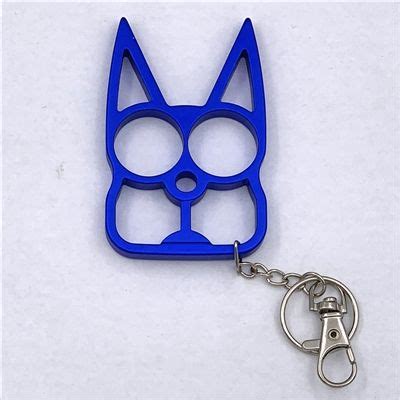 Very sturdy metal and looks cute hanging from my keys! Kitty Cat Self Defense Keychains: Blue | Cat self defense ...