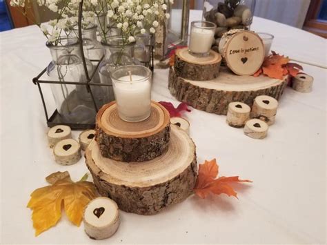 Becky brown photography captured this. Wood Slab Centerpieces Near Me / Wooden finish slab ...