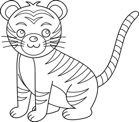 Check out our tiger coloring page selection for the very best in unique or custom, handmade pieces from our coloring books shops. Cute Colorable Tiger - Free Clip Art