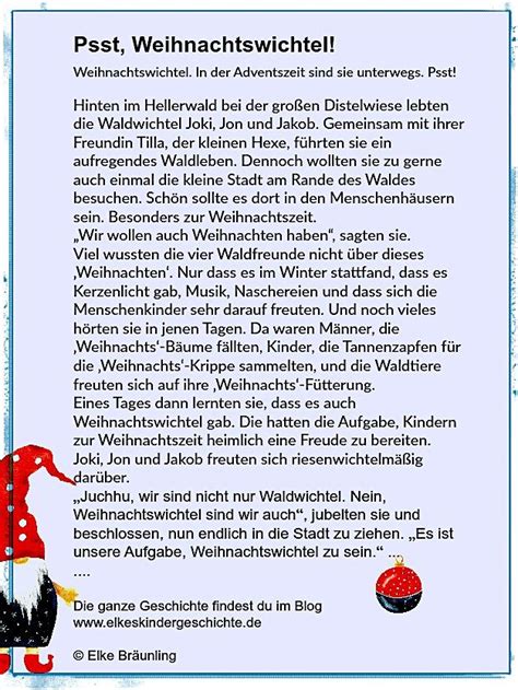 Index aller weihnachtsgeschichten für erwachsener: Die Weihnachtswichtel vom Hellerwald * Elkes ...