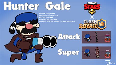The following brawlers are included in the gallery : My Hunter Gale skin idea, but i remade it. : Brawlstars