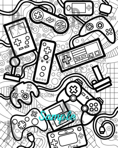 Coloring pages games free download. INSTANT DOWNLOAD Coloring Page - Video Game Controllers ...