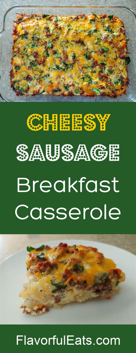 Directions fry the sausage, and add to the potatoes, the 5 beaten eggs, milk, cheese, and salt. Cheesy Sausage Breakfast Casserole | Recipe | Breakfast ...