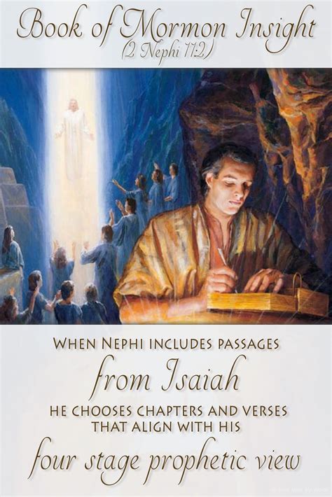 Join our weekly in depth discussions and insights to enhance your personal and family study of the book of mormon. Scholars have recognized four specific stages to Nephi's ...