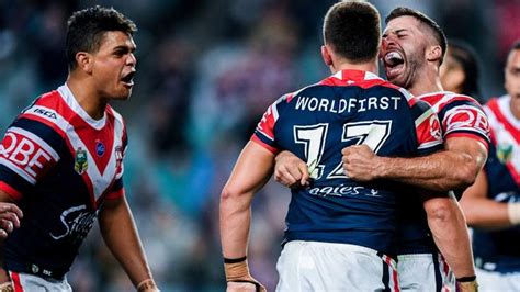 We are going in for troy and victor radley covers across the back. Roosters young gun Victor Radley points to Steve Matai's ...