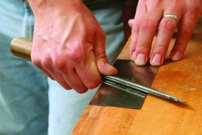 A card scraper excels where a traditional handplane may cause tear out, and where sandpaper may leave a fuzzy surface. Sharpening a Card Scraper | Woodworking, Cool woodworking projects, Woodworking tips