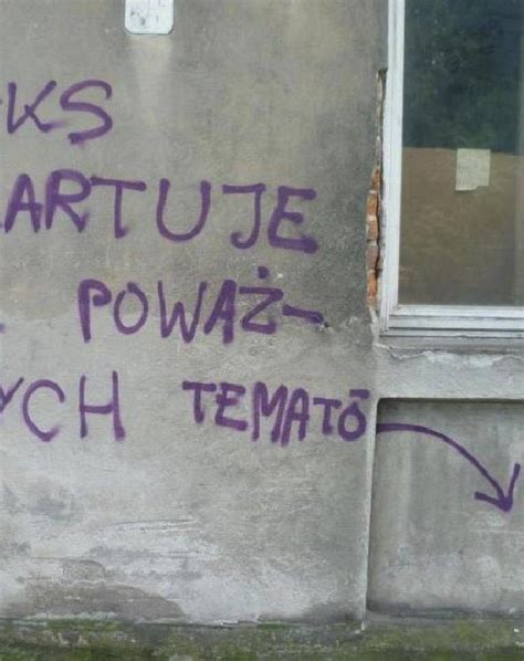 The singular graffito is rarely used except in archeology) is writing or drawings made on a wall or other surface, usually without permission and within public view. ŁKS kontra RTS- kibice walczą na murach! - Smog.pl