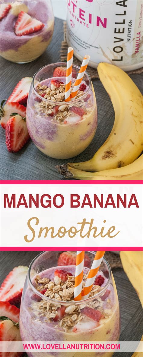Banana smoothies with chocolate are a great way to curb your sweet cravings before they happen! Mango Banana Smoothie | Mango banana smoothie, Easy ...