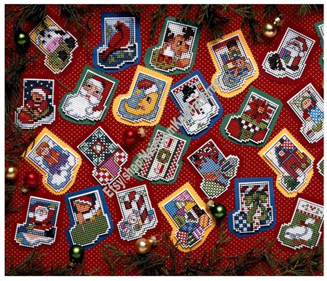 Cross stitch pattern christmas stocking pdf / personalized modern counted easy cute ornaments / cross stitch beginner diy / digital download crossstitchstylearte 5 out of 5 stars (170) 26 Mini Christmas Stocking Ornaments Cross Stitch on ...