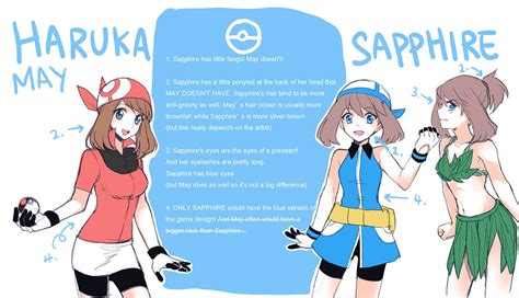 I don't really get it, but it looks like i was reincarnated in an another world. differences between may (haruka) and sapphire