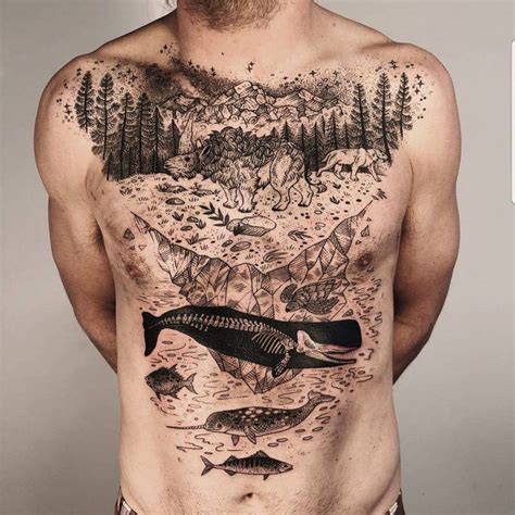 It's usually slithering along the stomach and some actually get the tattoo around the midsection. STOMACH TATTOOS FOR MEN