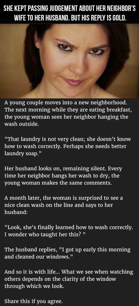 Tilkiler ve johnsons için bu tam olarak böyledir. Woman Kept Passing Judgement About Her Neighbor's Wife To ...