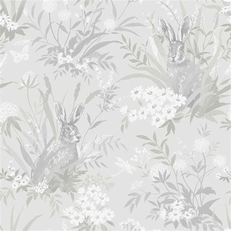 Get creative and bold with wallpaper and paint the wilko way and let your artistic side out. Holden Decor Aayla Hares Grey Wallpaper | Wilko