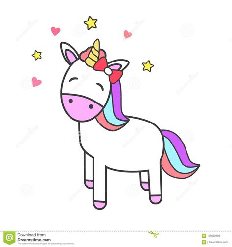 Makkelijke eenhoorn kleurplaat kleurplaat eenhoorn afb 28937. Cute Unicorn Magic Drawing Isolated Stock Illustration ...