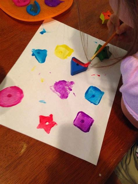 painting shapes to create a collage | Shapes, Geometric shapes, Learning