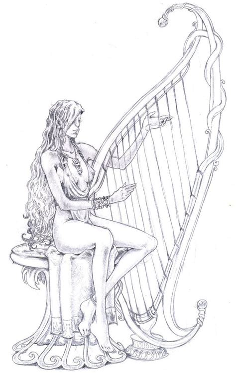harp drawing - חיפוש ב-Google | Drawings, Pencil drawings ... For those who are looking to draw bisharp a lot.