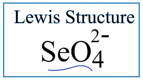 The beryllium atom is the central atom and it will have 2 chlorine atoms on either side of it. How to Draw the Lewis Dot Structure for SeO4 2- : Selenate ...