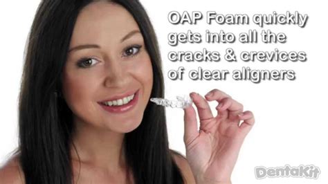 Rinse your aligner under lukewarm running water to get rid of any debris. How to Use OAP Foam to Clean Retainers and Invisalign ...