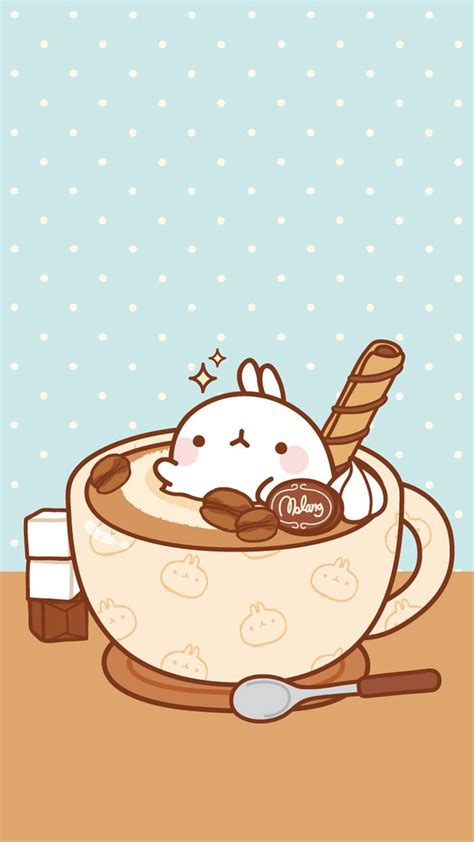 Voir plus d'idées sur le thème images kawaii, fond ecran. molang ┞liran┦ 收图 | Cute cartoon wallpapers, Molang wallpaper