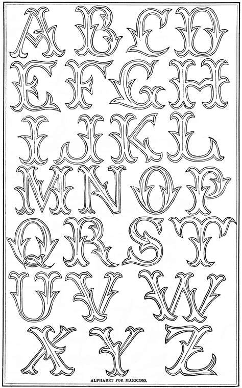 Daisy alphabet · damask alphabet · dauphin alphabet · dots alphabet ; Fancy Antique Alphabet Patterns for Embroidery Monograms