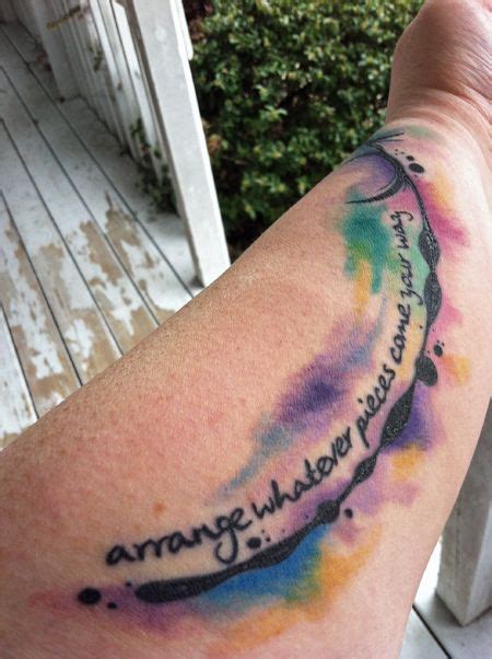 Watercolor tattoo helps to express you can get this watercolor tattoo technique done in many other tattoos like quotes, elephant, rose, tree. abstract watercolor tattoo | Tattoo quotes, Tattoos, Cool tattoos