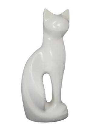 Cat cremation is a popular choice for memorializing your pet. Exclusive White Gloss Cat Shape Pet Cremation Urn For ...