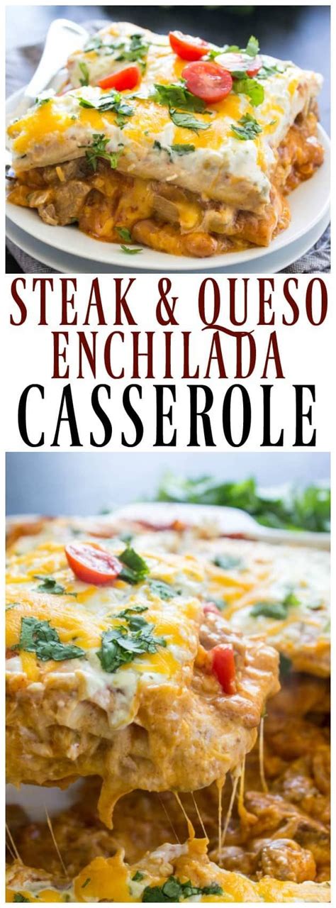 If you loved my queso dip from scratch, then you should try some of my other popular dip. Steak and Queso Enchilada Casserole | Recipe | Food ...