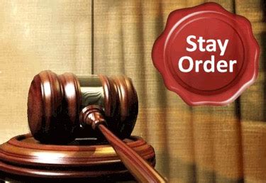 This stay of proceedings is governed by rule 8(d) of the supreme court's rules of procedure for special actions. An application for stay of execution will only be ...