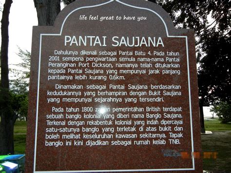 Pantai tanjung biru port dickson atau lebih dikenali sebagai blue lagoon, terletak lebih kurang 17 kilometer dari bandar port dickson. Life Feel Great To Have You: Port Dickson-Pantai Saujana