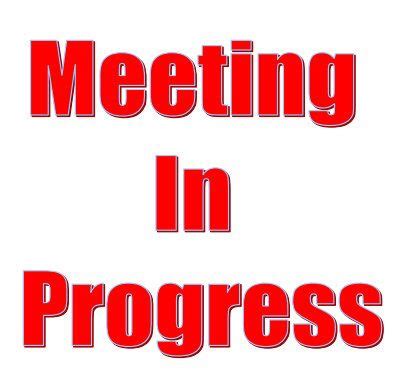 Printable PDF Meeting In Progress Sign | Progress, Clock face printable, Printable signs