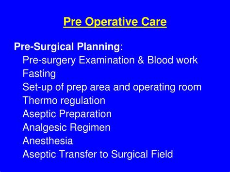 View and download powerpoint presentations on preoperative care ppt. PPT - Pre, Peri and Post-Operative Care PowerPoint ...