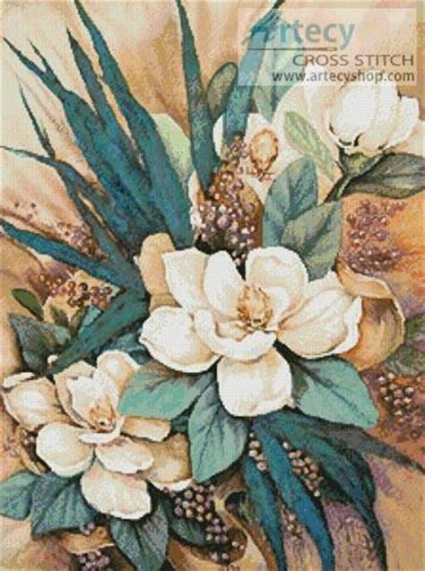 Song for the soul (cross stitch) (southern roots). Southern Magnolias 2 Cross Stitch Pattern flowers