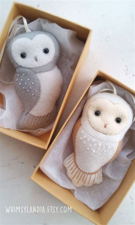 The barn owl centre holiday rentals. Barn Owl Felt Ornament for a Winter Holiday Themed ...