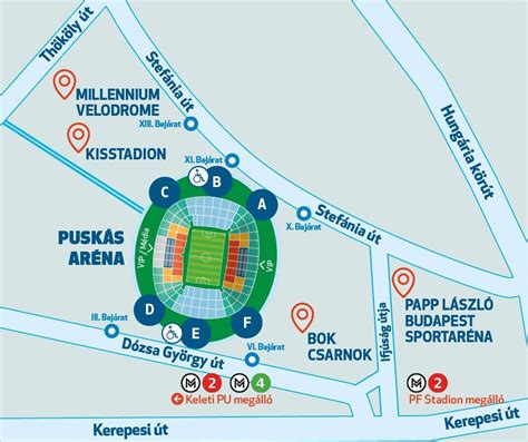The puskas arena is located just east of central budapest at only a kilometer from budepest keleti central railway station (or 10 minutes walking). Péntektől lehet jegyet venni a Puskás Aréna nyitómérkőzésére